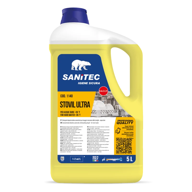 Detergente per lavaggio manuale stoviglie Sanitec Stovil Ultra 5 lt