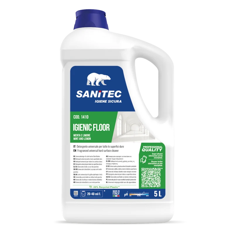 Detergente per pavimenti Sanitec Igienic Floor Menta e Limone 5 litri