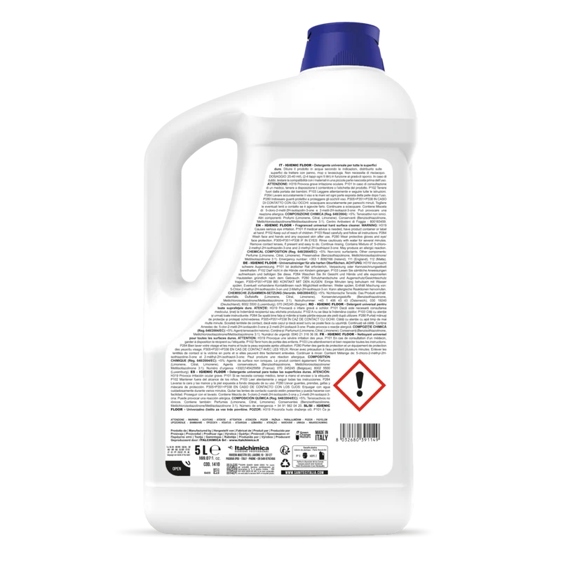 Detergente per pavimenti Sanitec Igienic Floor Menta e Limone 5 litri