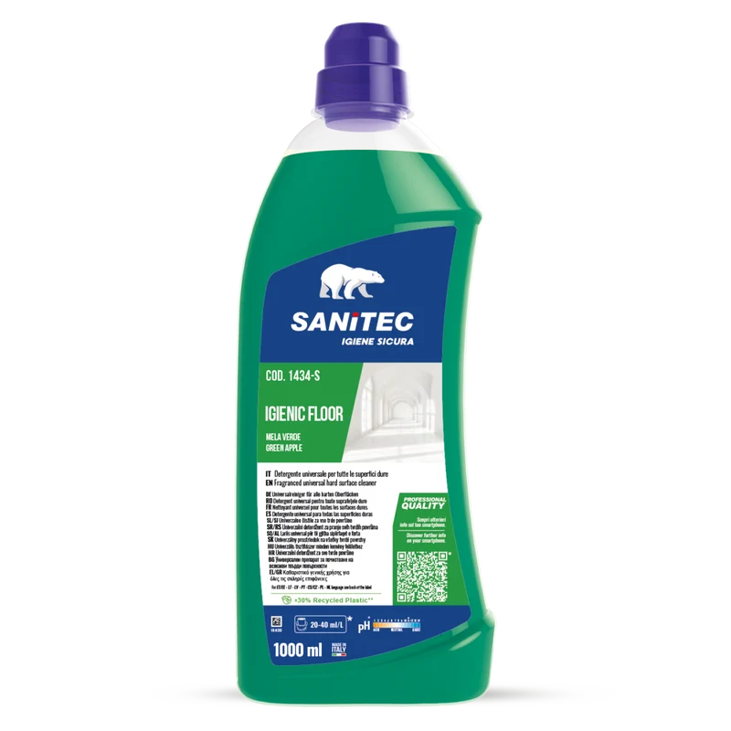 Detergente per pavimenti Sanitec Igienic Floor Mela Verde 1 lt