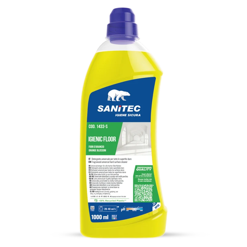 Detergente per pavimenti Sanitec Igienic Floor Fiori D'arancio 1 lt